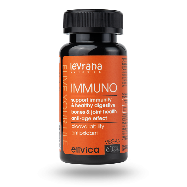 Фото товара БАД Levrana Immuno Капсулы Без вкуса 150 мл / 60 капсул