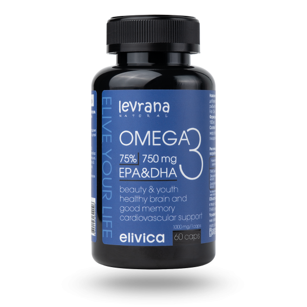 Фото товара БАД Levrana Omega-3 75% Fish Oil Капсулы Без вкуса 200 мл / 60 капсул