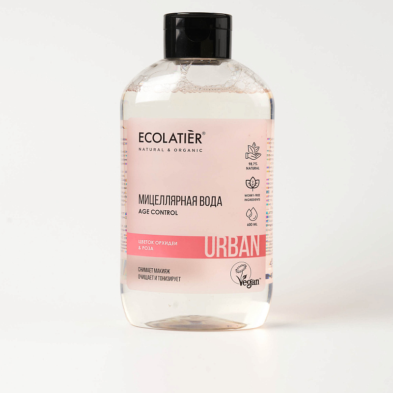 Фото товара Мицеллярная вода для снятия макияжа ECOLATIER Цветок Орхидеи и Роза 400 мл