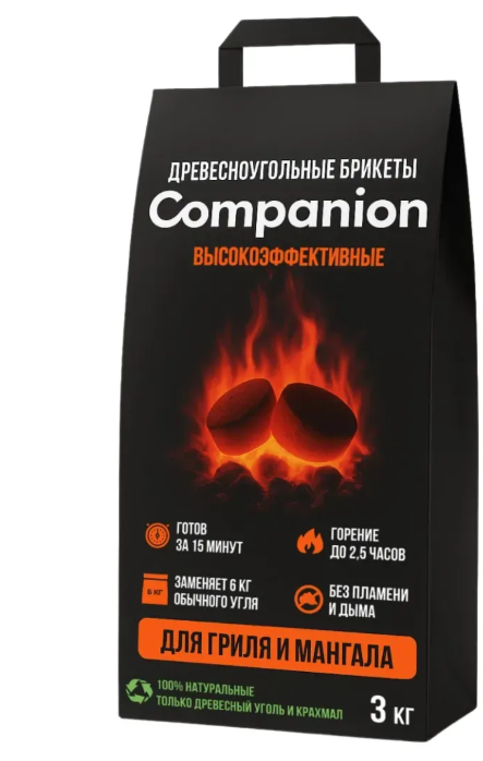 Фото товара Древесноугольные брикеты Companion