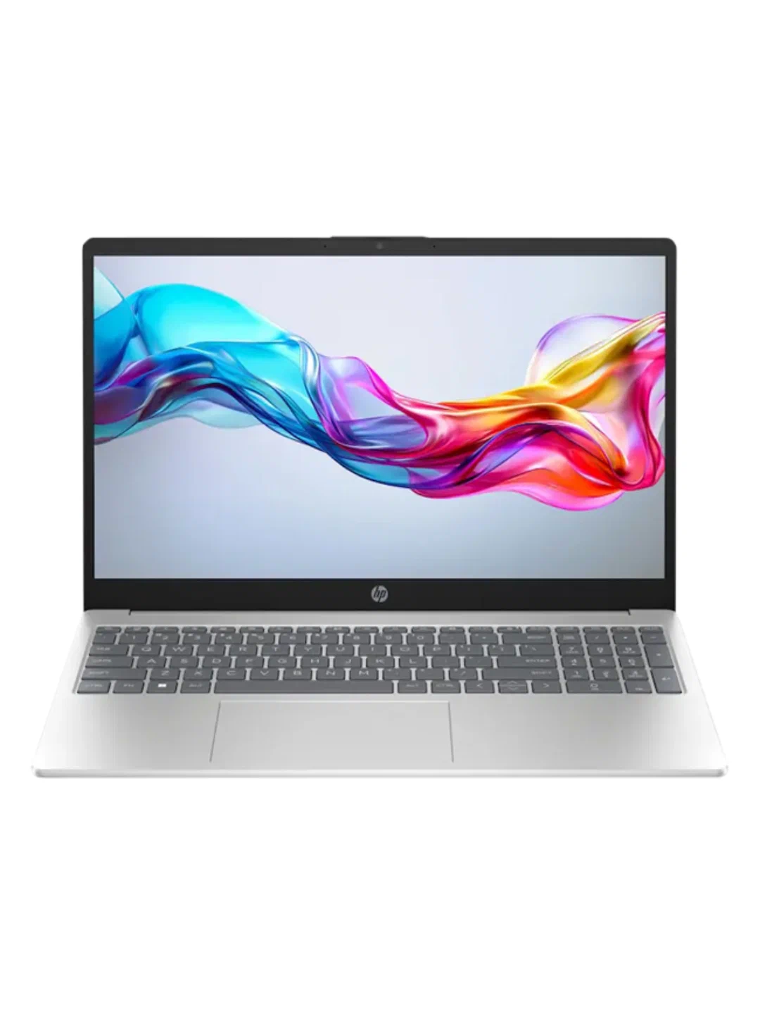 Фото товара Ноутбук HP 15-fd0230WM / CPU : Intel Core i3-N305 / Ram : 8 GB DDR4 / SSD : 256 GB PCIe NVMe M2 / 15.6" FHD (1920x1080), IPS, сенсорный (Touchscreen / OS : Windows 11 Home, RUS\ENG Натуральный серебристый