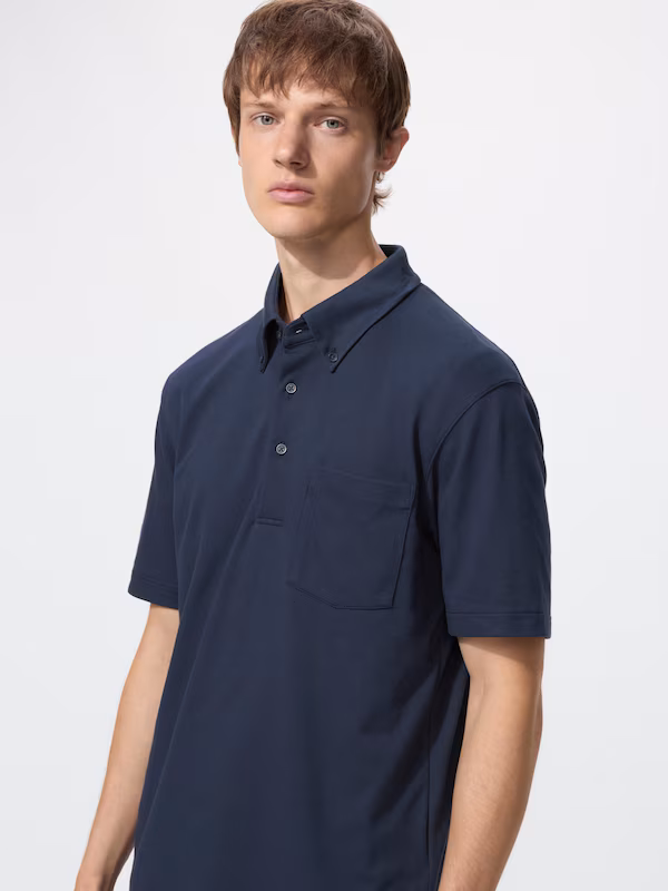 Фото товара "Рубашка-поло/рубашка на   пуговицах AIRism Kanoko NAVY XS"