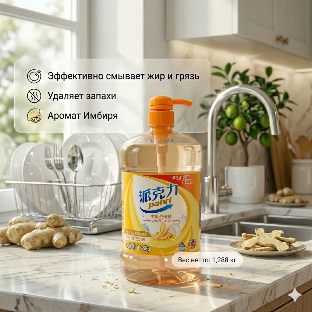Фото товара Средство для мытья посуды 1288гр Имбирь