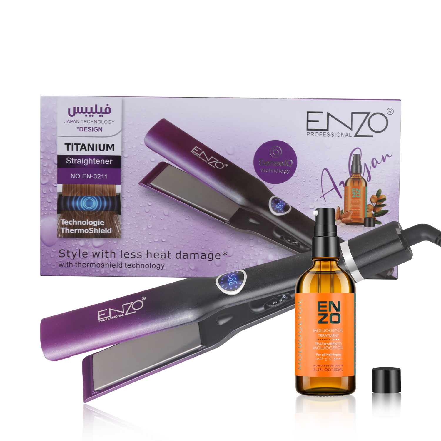 Фото товара Выпрямитель для волос ENZO Professional Titanium Straightener
