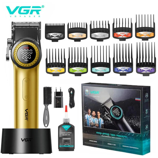 Фото товара Машинка / Профессиональный набор для стрижки волос VGR V-001 желтый