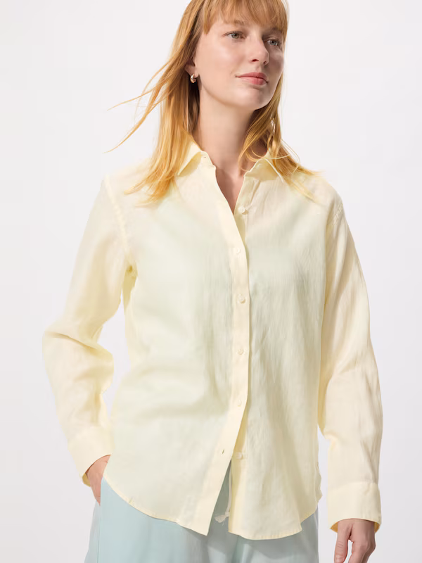 Фото товара Женская рубашка из высококачественного льна YELLOW XS
