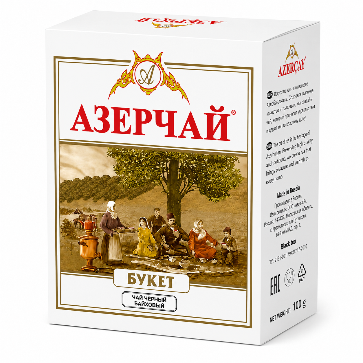 Фото товара Чай Азерчай Букет чёрный байховый, 100 г